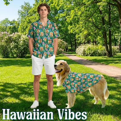 Hamster Tropical Matching Dog Owner Hawaiian Shirts, Funny Pet Aloha Shirt for Beach Vacation - Azhawaiian