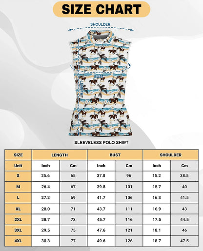 Western Rodeo Sleeveless Polo Shirt for Women | Azhawaiian