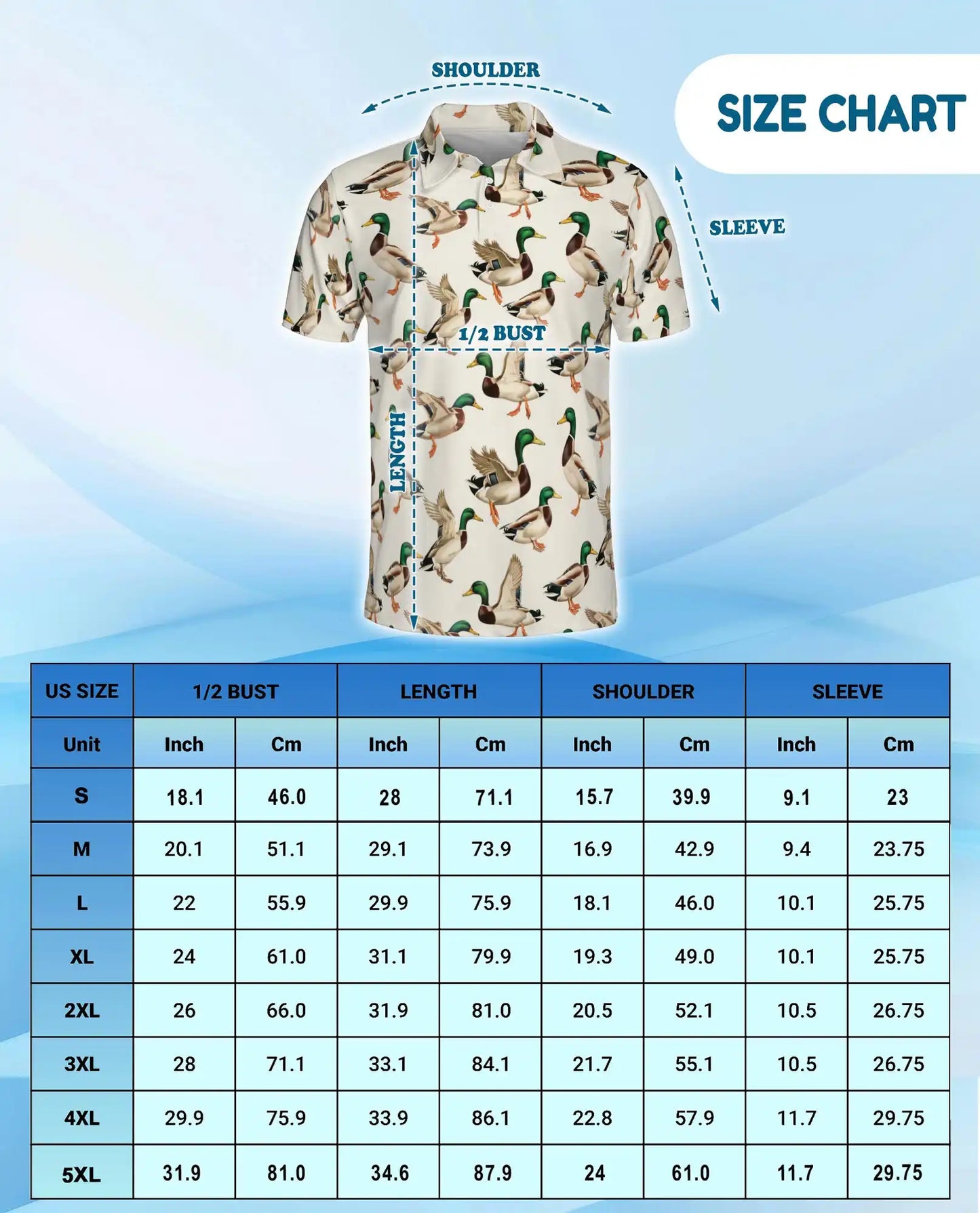 Mallard Duck Polo Shirt for Men, Wetland Wildlife Style | Azhawaiian