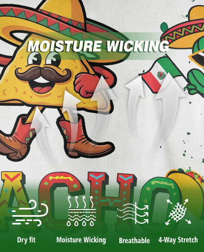 Fiesta Teacher Polo Shirt, Mexican Taco Party Print | Azhawaiian