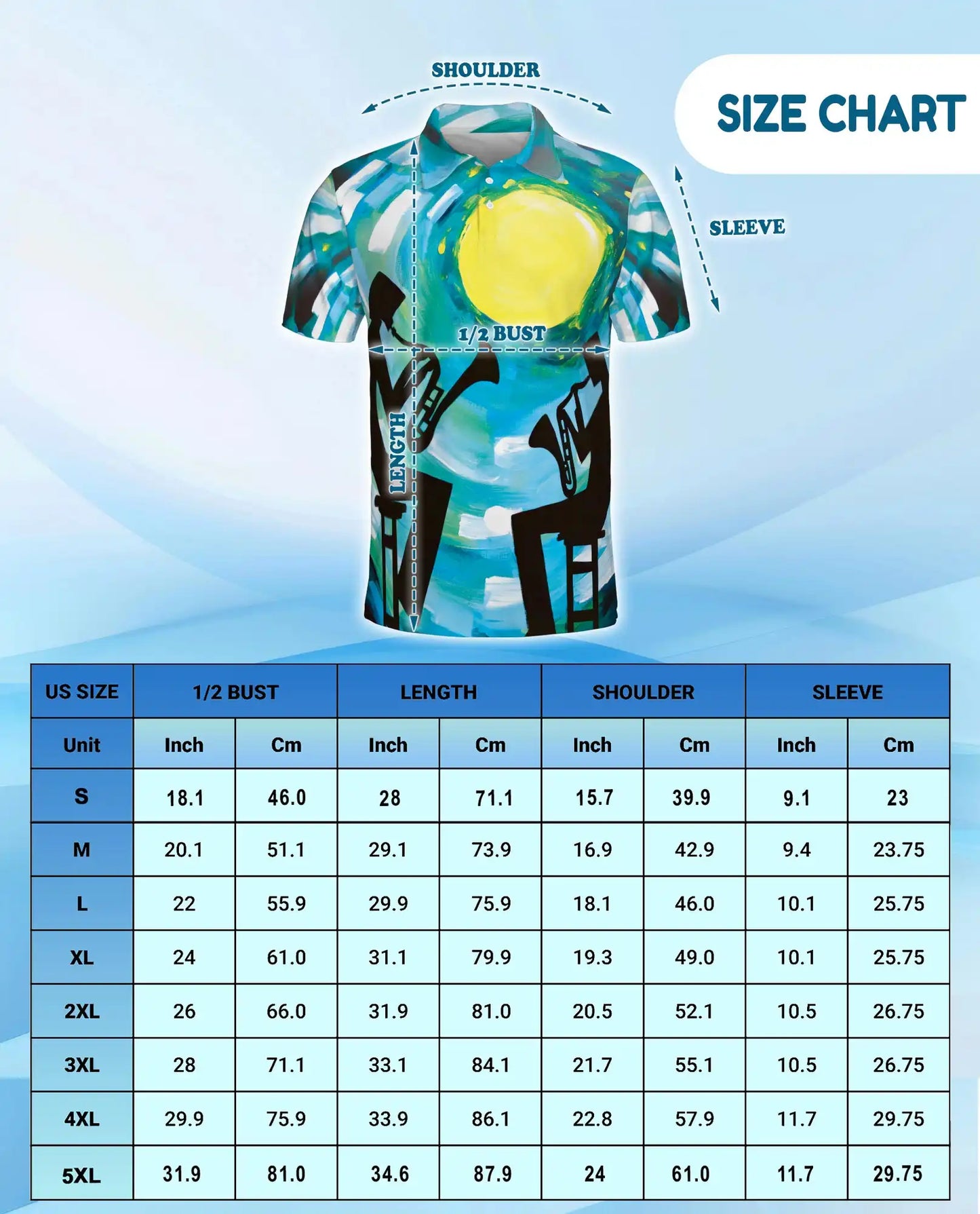 Jazz Trumpet Polo Shirt - Abstract Music Art Style | Azhawaiian