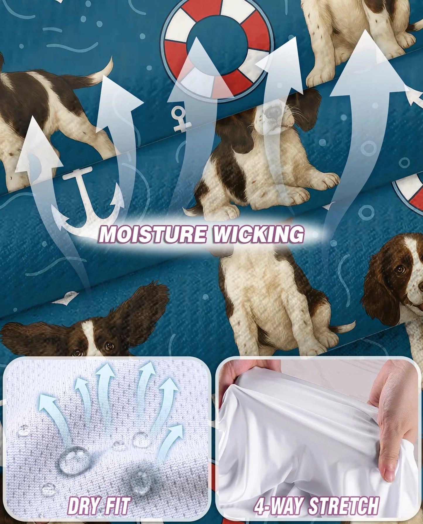English Springer Spaniel Sleeveless Polo Shirt for Women, Cute Dog Lover Style | Azhawaiian