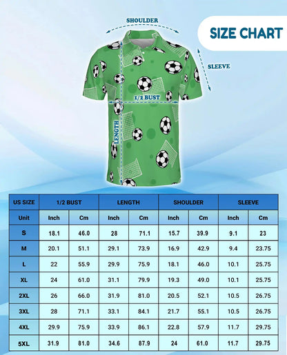 Soccer Ball Polo Shirt - Fun Football Fan Style | Azhawaiian