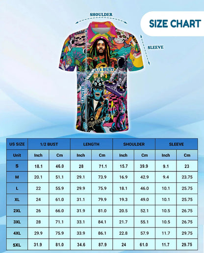 Psychedelic Music Polo Shirt - Retro Hippie Festival Style | Azhawaiian