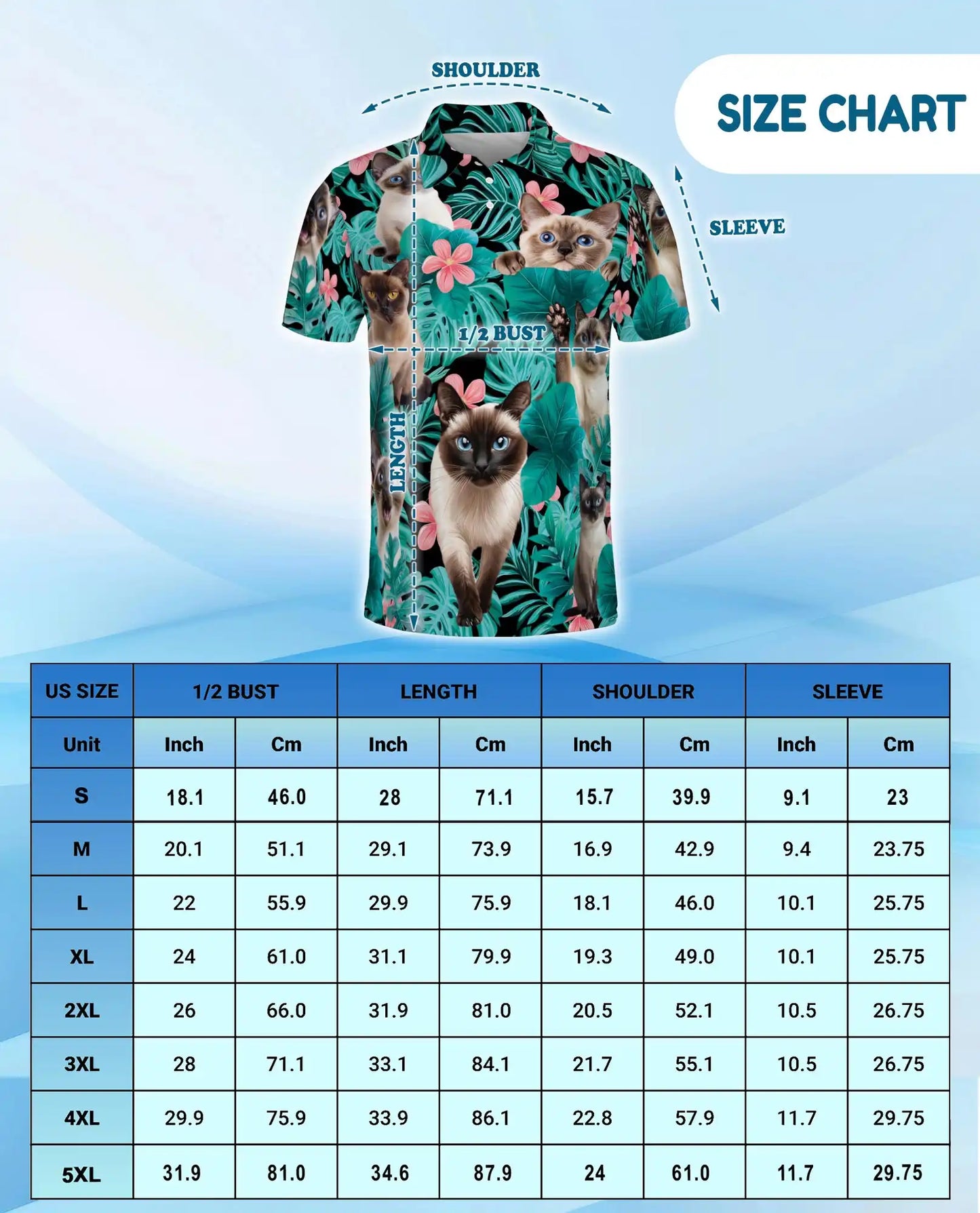 Siamese Cat Tropical Polo Shirt | Azhawaiian