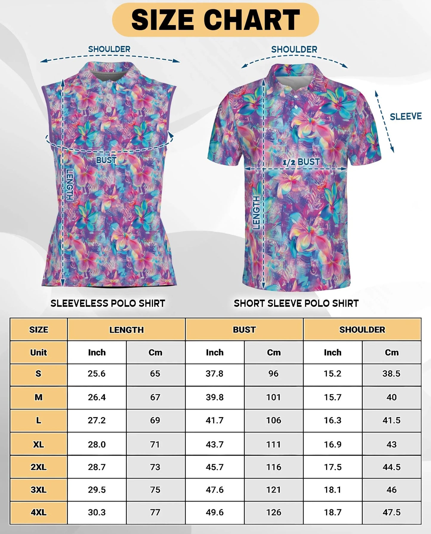 Neon Flower Sleeveless Polo Shirt for Women | Azhawaiian