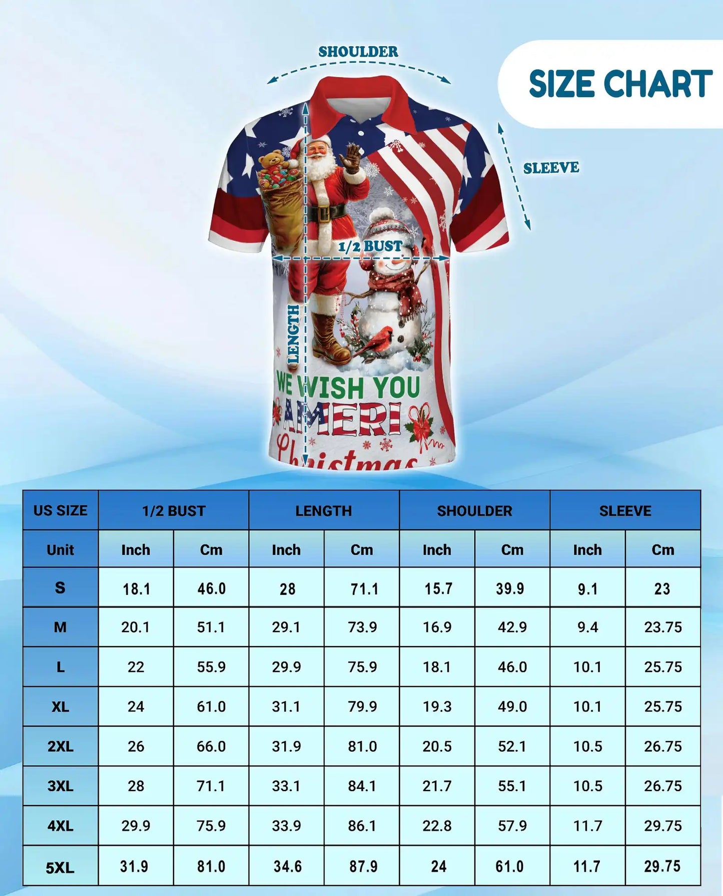 Patriotic Santa Polo Shirt - American Christmas Style | Azhawaiian