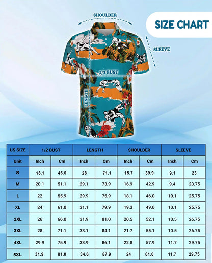 Wrestling Tropical Polo Shirt - Hawaiian Wrestler Beach Sports Design | Azhawaiian