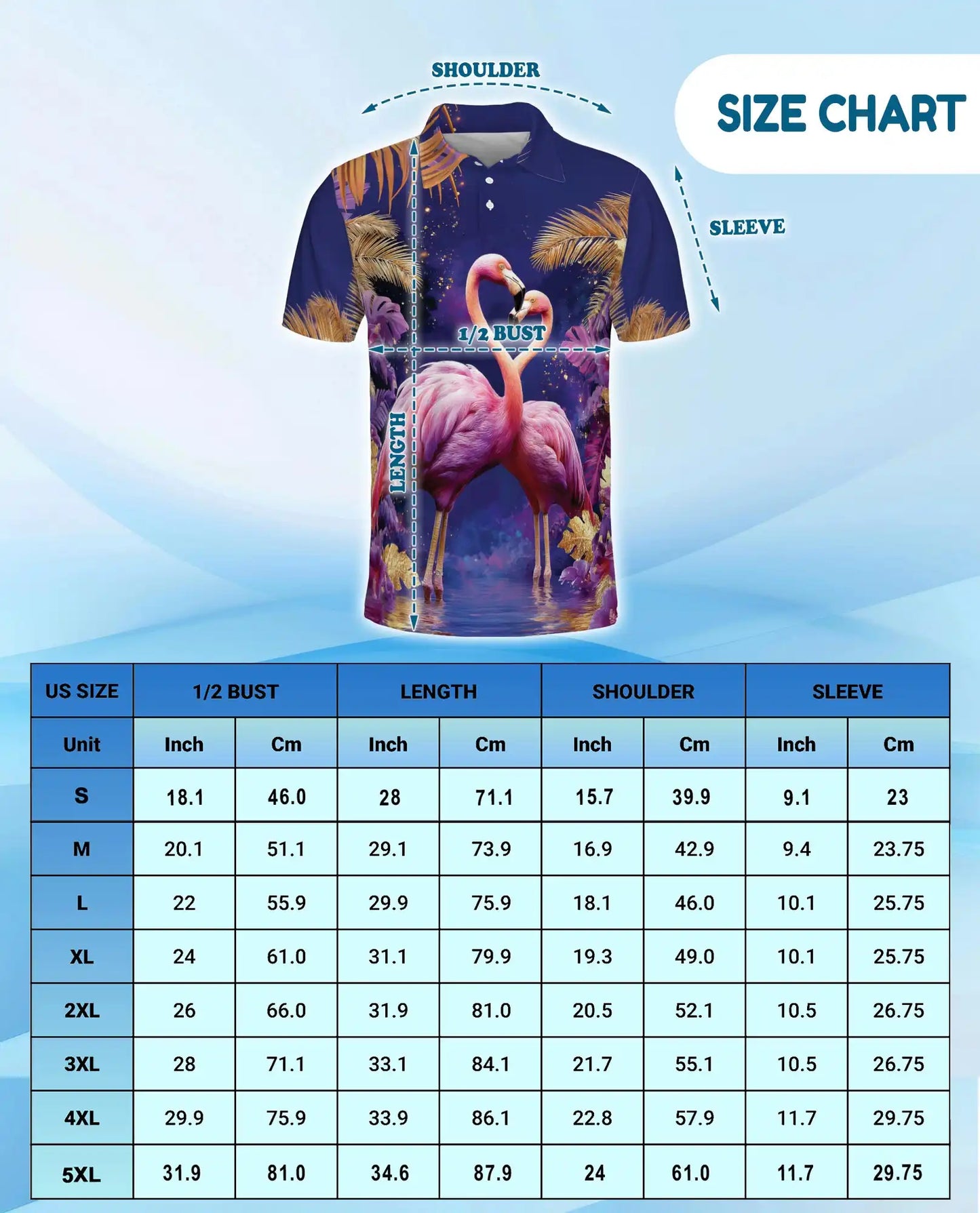 Pink Flamingo Polo Shirt - Tropical Paradise Romantic Coastal Design | Azhawaiian
