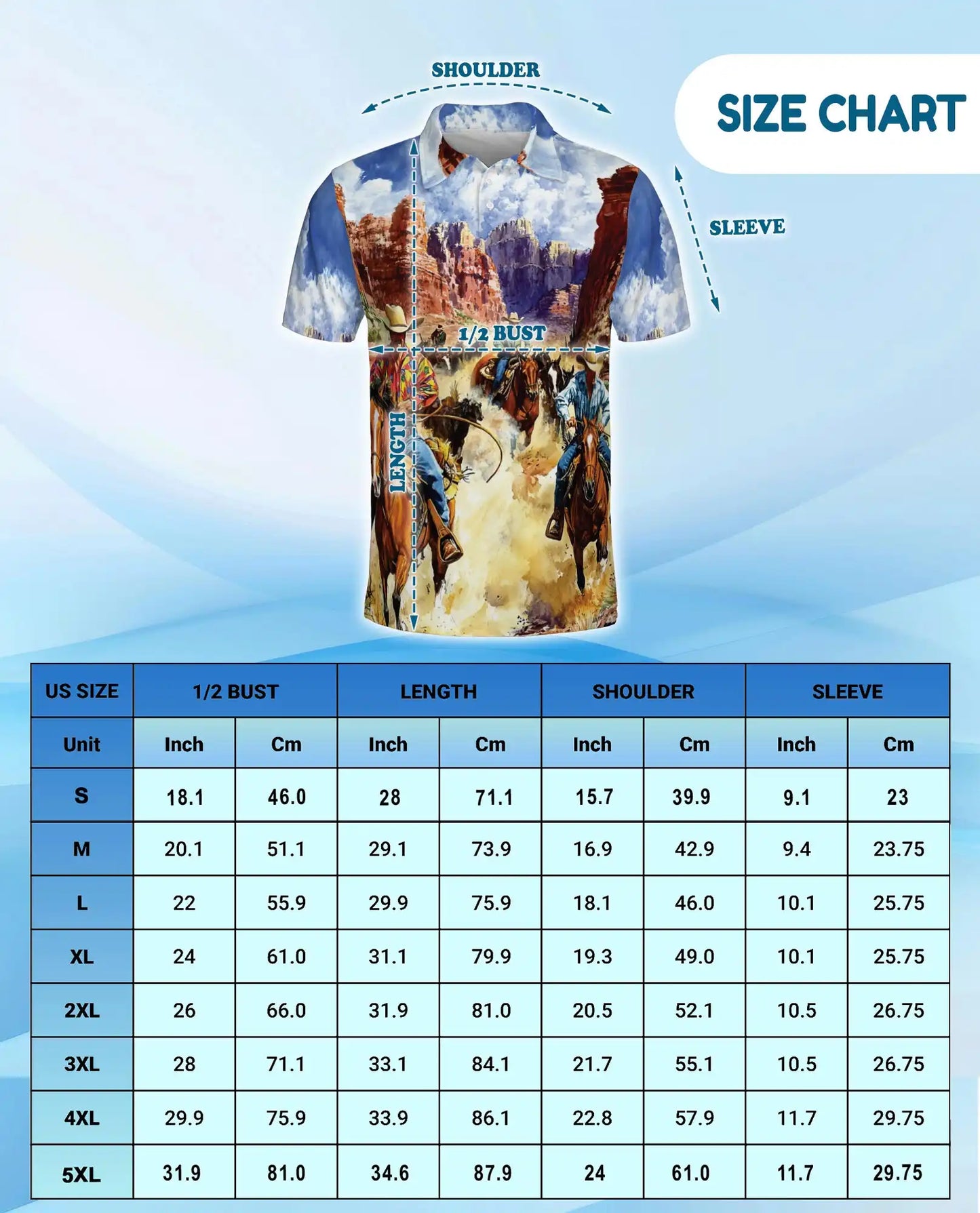 Western Rodeo Polo Shirt for Men - Cowboy Horse Riding | Azhawaiian