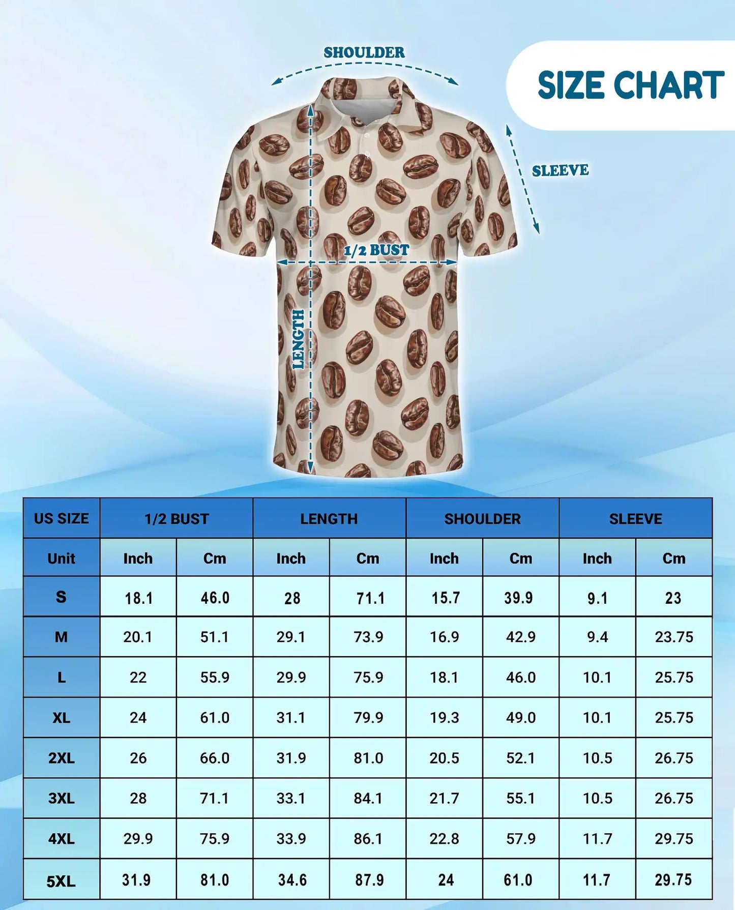 Coffee Bean Polo Shirt for Men, Casual Cafe Style | Azhawaiian