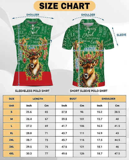 Santa Claus Sleeveless Polo Shirt for Women | Azhawaiian