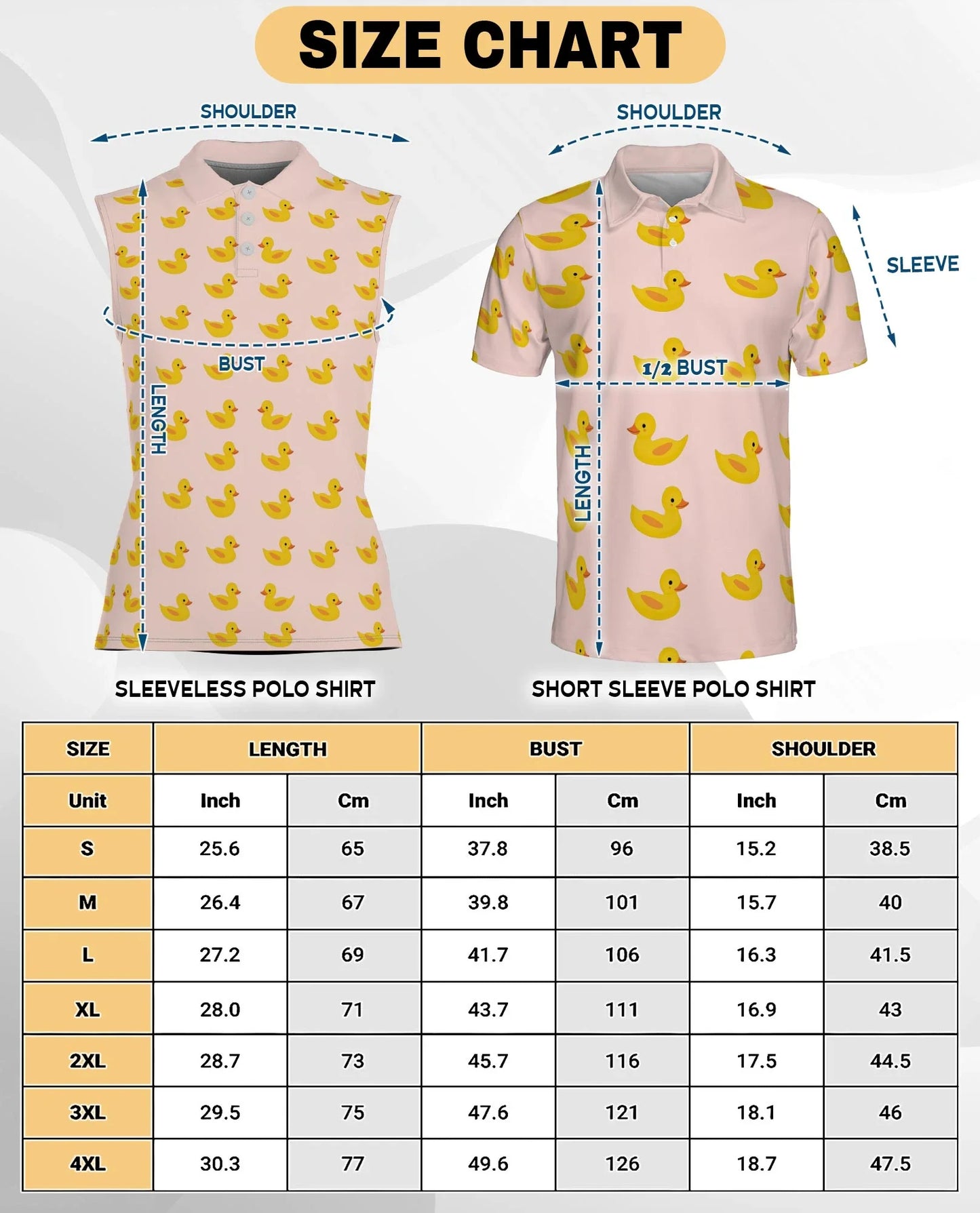 Cute Yellow Duck Sleeveless Polo Shirt for Women | Azhawaiian