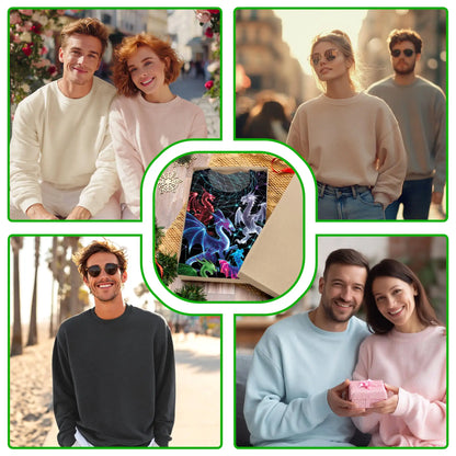 Neon Dragon Pattern Sweatshirt – Colorful Graphic 3D All Over Print Design