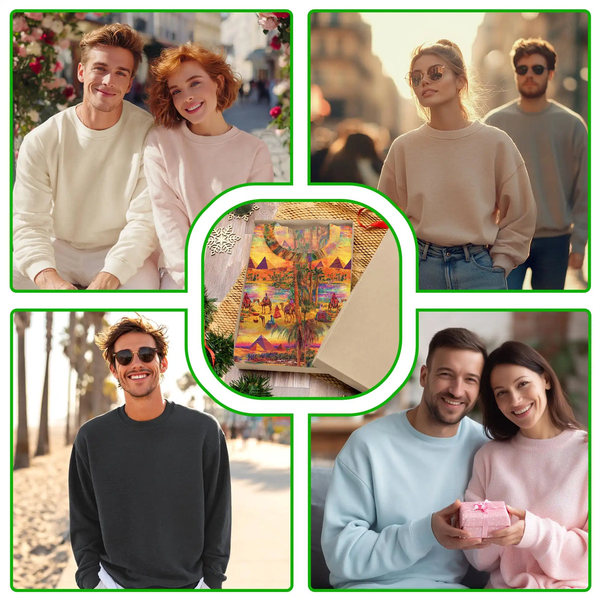Oasis Relaxing Day Sweatshirt – Colorful Graphic 3D All Over Print Design
