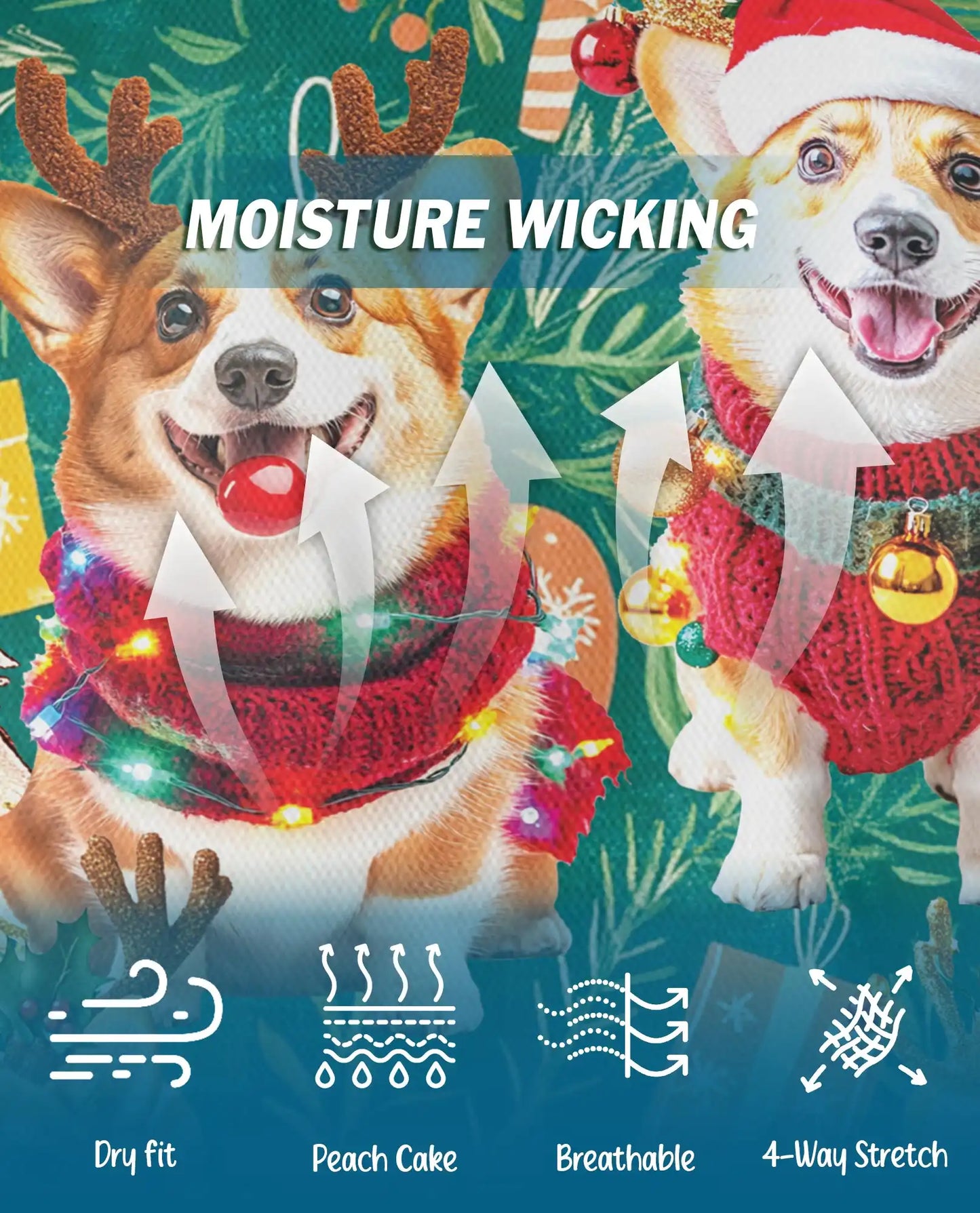Christmas Corgi Polo Shirt - Festive Holiday Dog Style | Azhawaiian