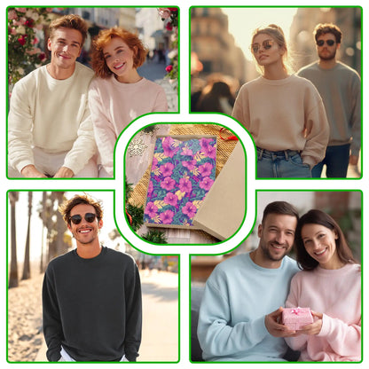 Tropical Hibiscus Purple Sweatshirt – Tropical 3D All Over Print Design