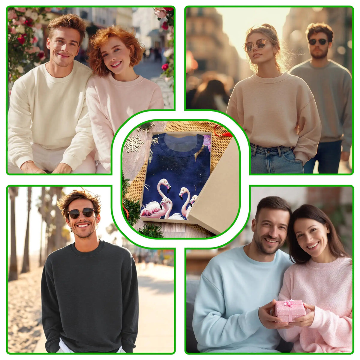 Flamingo Night Sweatshirt – Tropical 3D All Over Print Design
