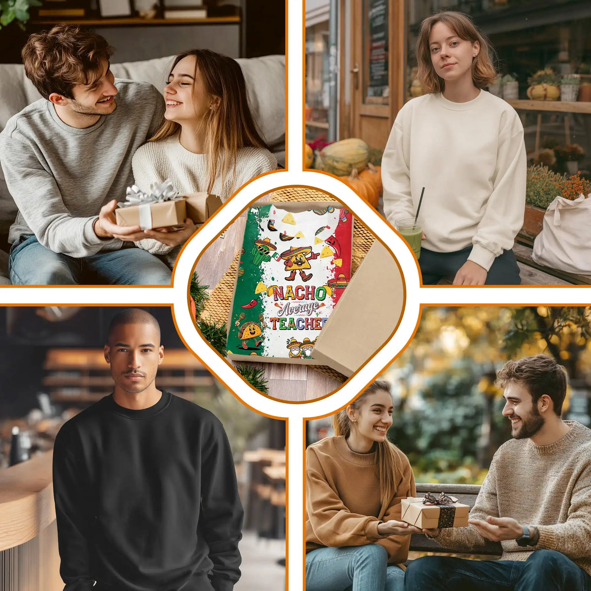 Nacho Average Teacher Sweatshirt – Colorful Graphic 3D All Over Print Design