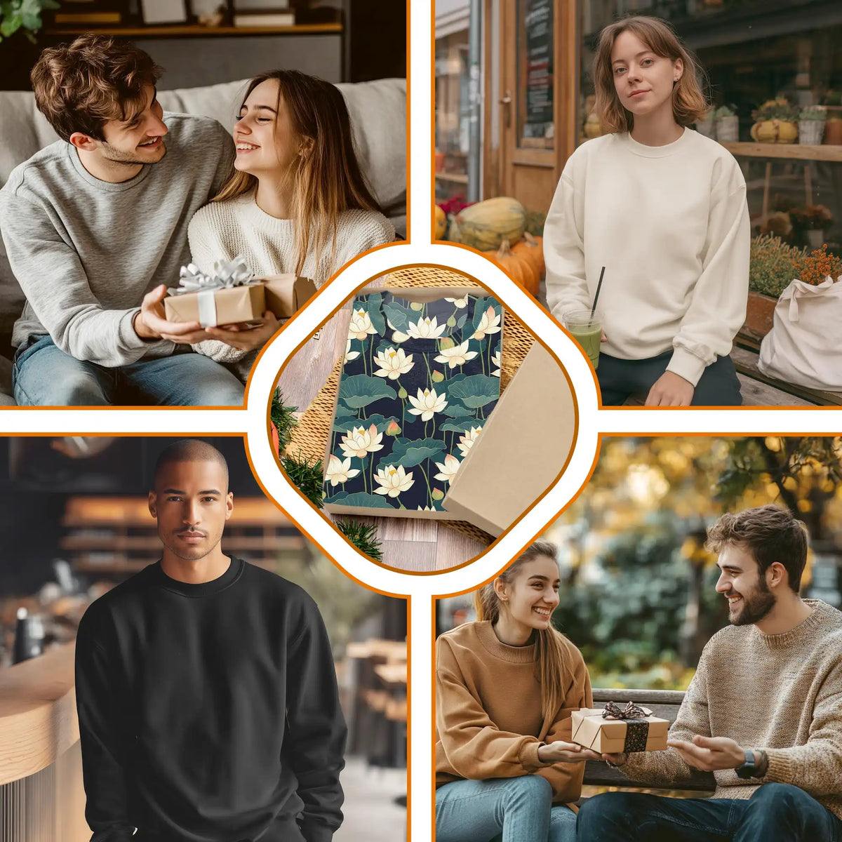 Lotus Pattern Sweatshirt – Colorful Graphic 3D All Over Print Design