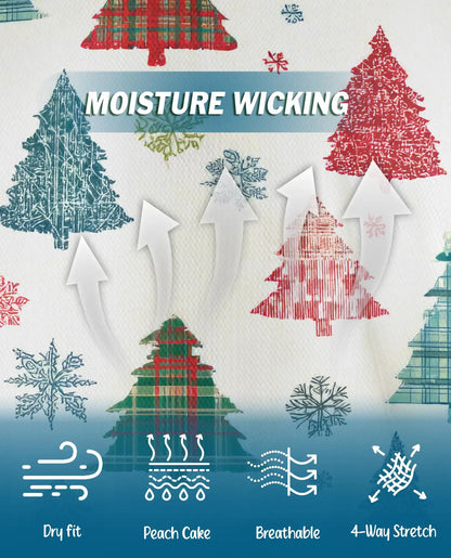 Plaid Christmas Tree Polo Shirt - Festive Holiday Style | Azhawaiian