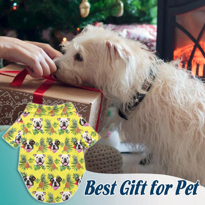 English Bulldog  Summer Beach Outfit Matching Dog Owner Hawaiian Shirts, Pet Aloha Shirt - Azhawaiian
