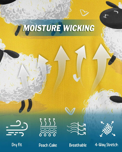 Cute Sheep Polo Shirt for Men, Farm Animal Style | Azhawaiian