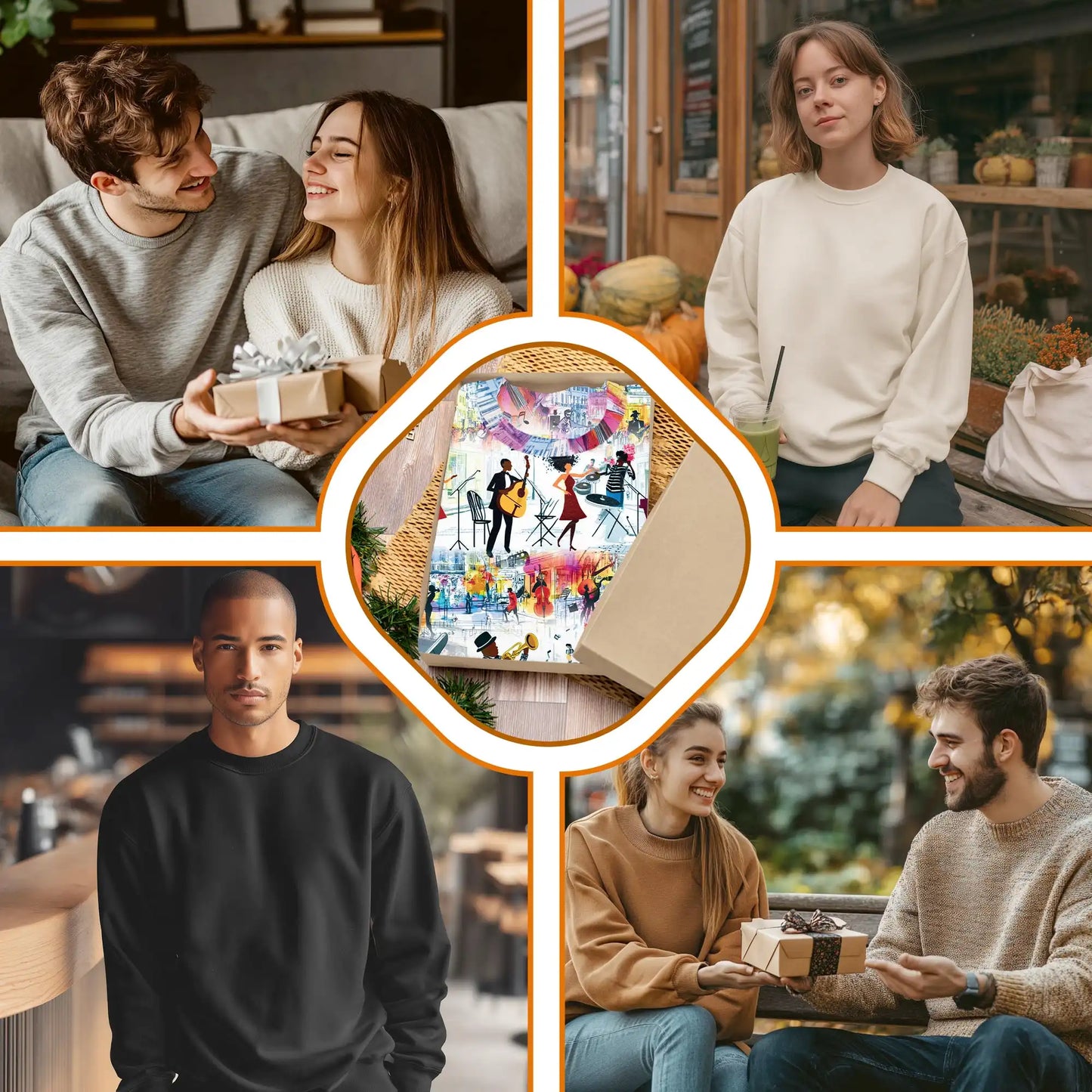 Vintage Jazz Art Sweatshirt – Vintage 3D All Over Print Design