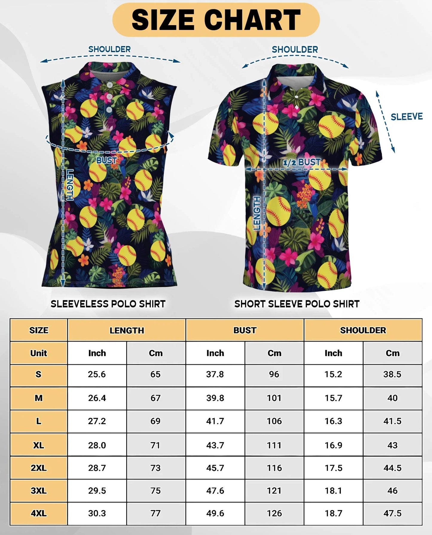 Softball Simple Hibiscus Sleeveless Polo Shirt for Women | Azhawaiian