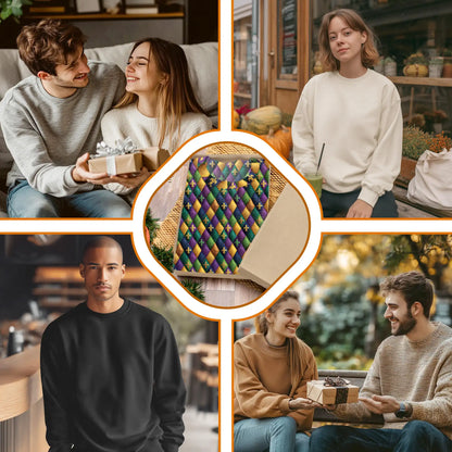 Mardi Gras Harlequin Pattern Sweatshirt – Colorful Graphic 3D All Over Print Design