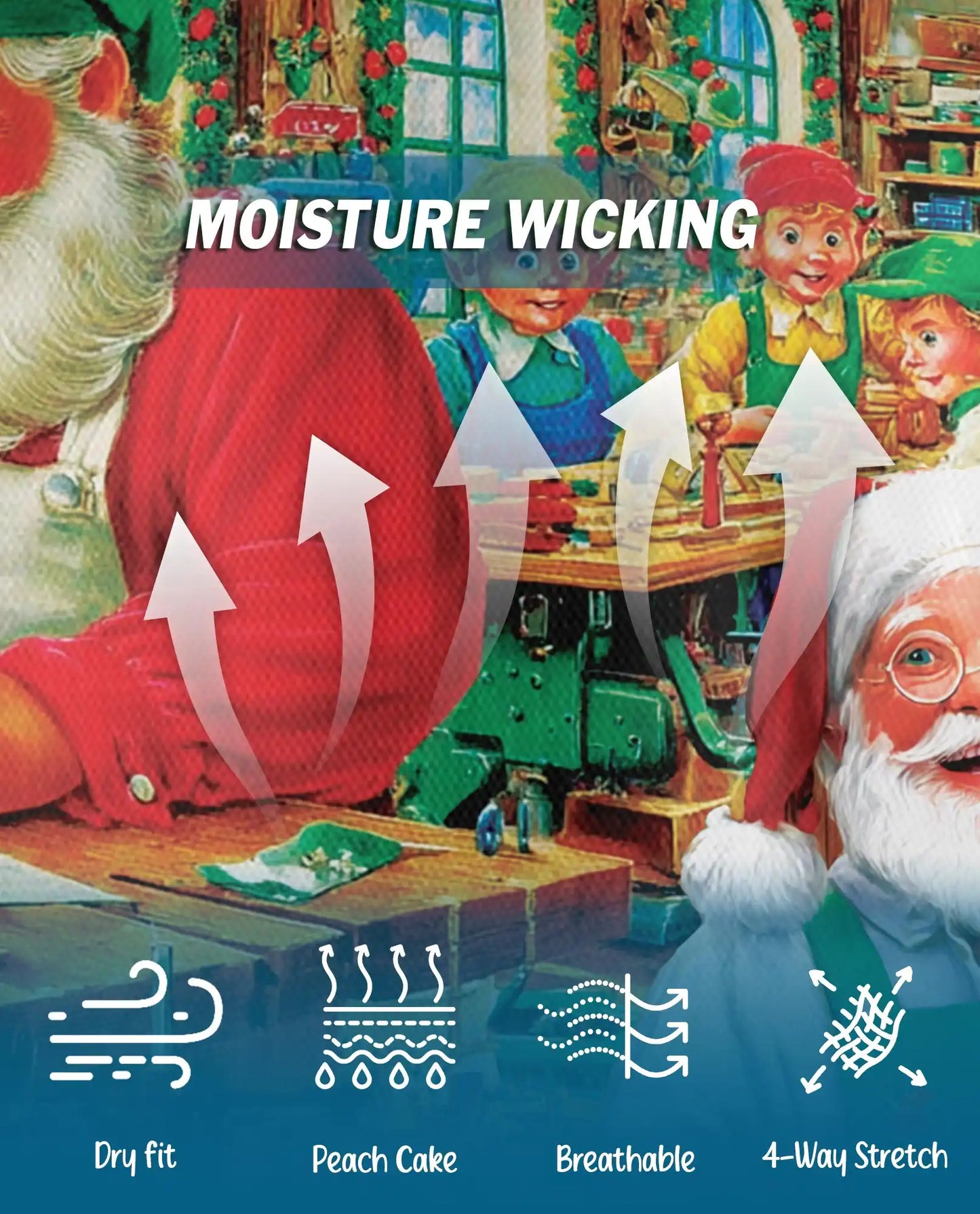 Santa Workshop 3D Polo Shirt for Men | Azhawaiian