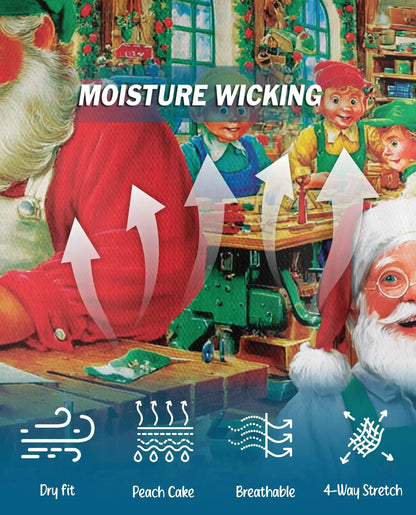 Santa Workshop 3D Polo Shirt for Men | Azhawaiian