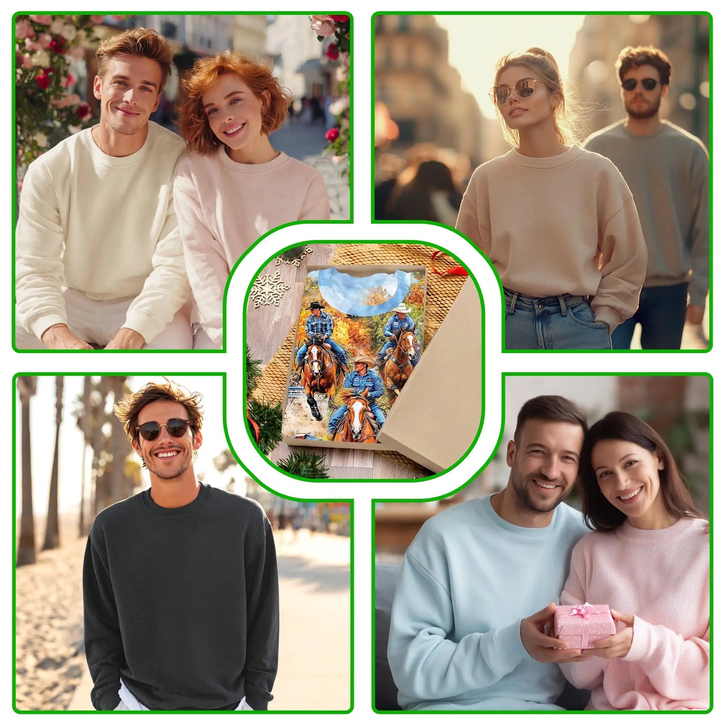 Rodeo Cowboy Sweatshirt – Colorful Graphic 3D All Over Print Design