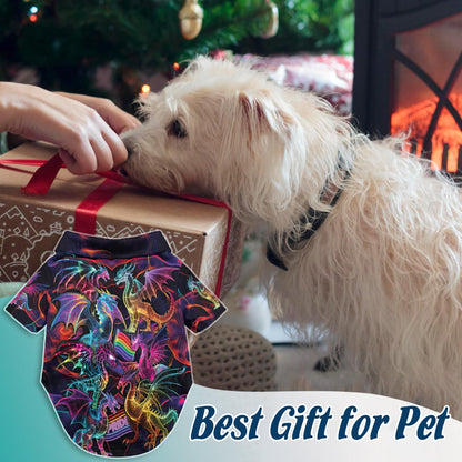 Pride Dragon Matching Dog Owner Hawaiian Shirts, Funny Pet Aloha Shirt for Beach Vacation - Azhawaiian