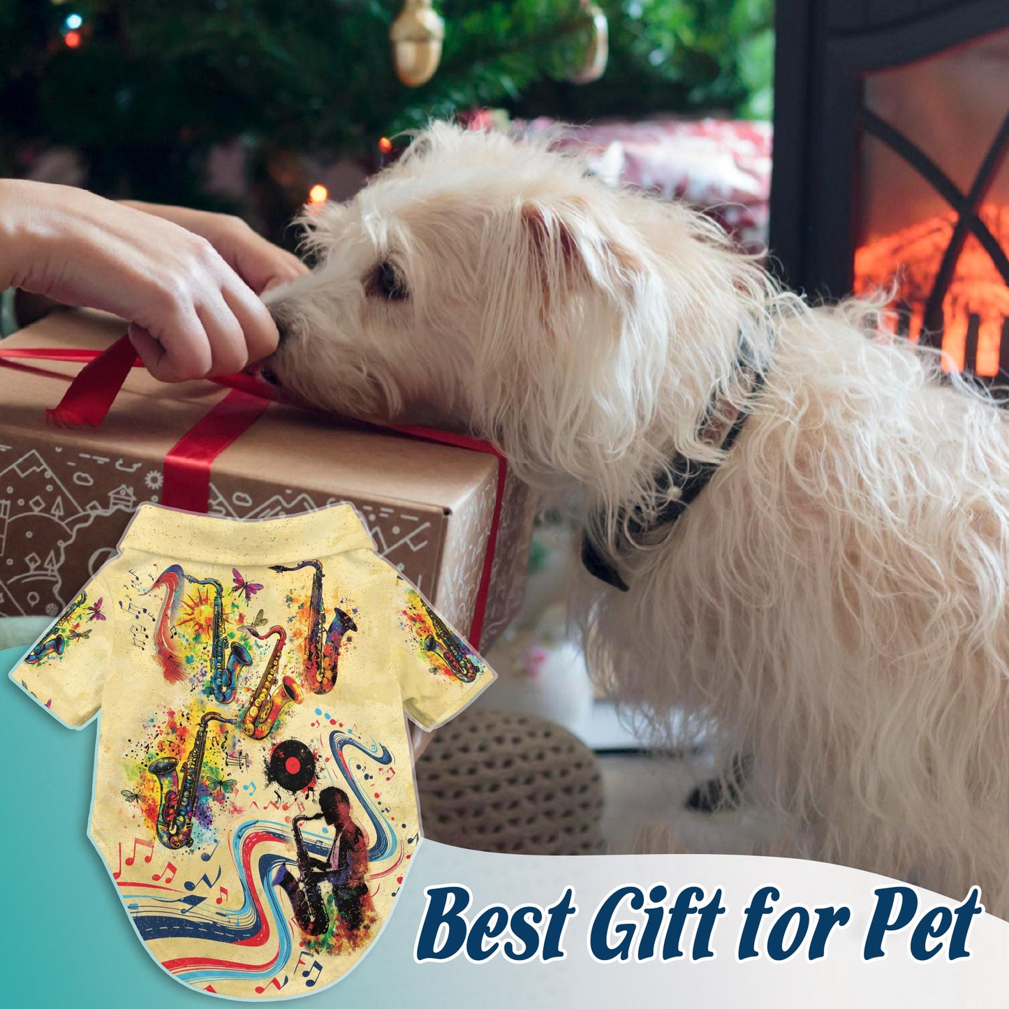 Saxophone Matching Dog Owner Hawaiian Shirts, Funny Pet Aloha Shirt for Beach Vacation - Azhawaiian