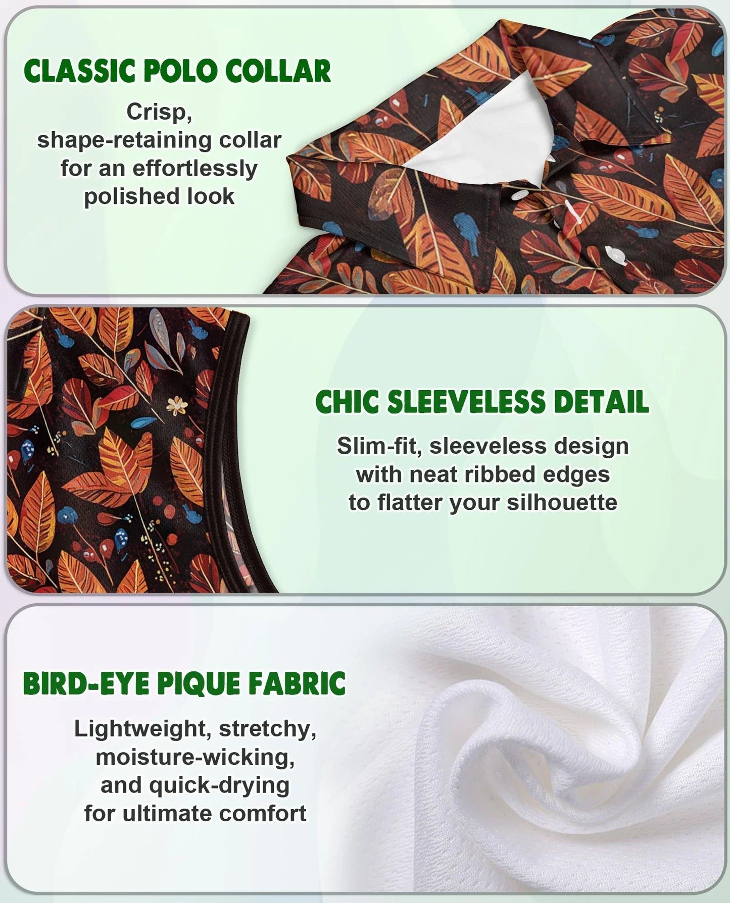 Chicken Thanksgiving Sleeveless Polo Shirt for Women | Azhawaiian