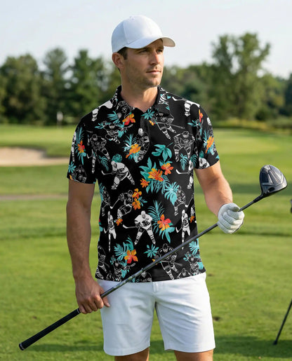 Hockey Hawaiian 3D Polo Shirt | Azhawaiian