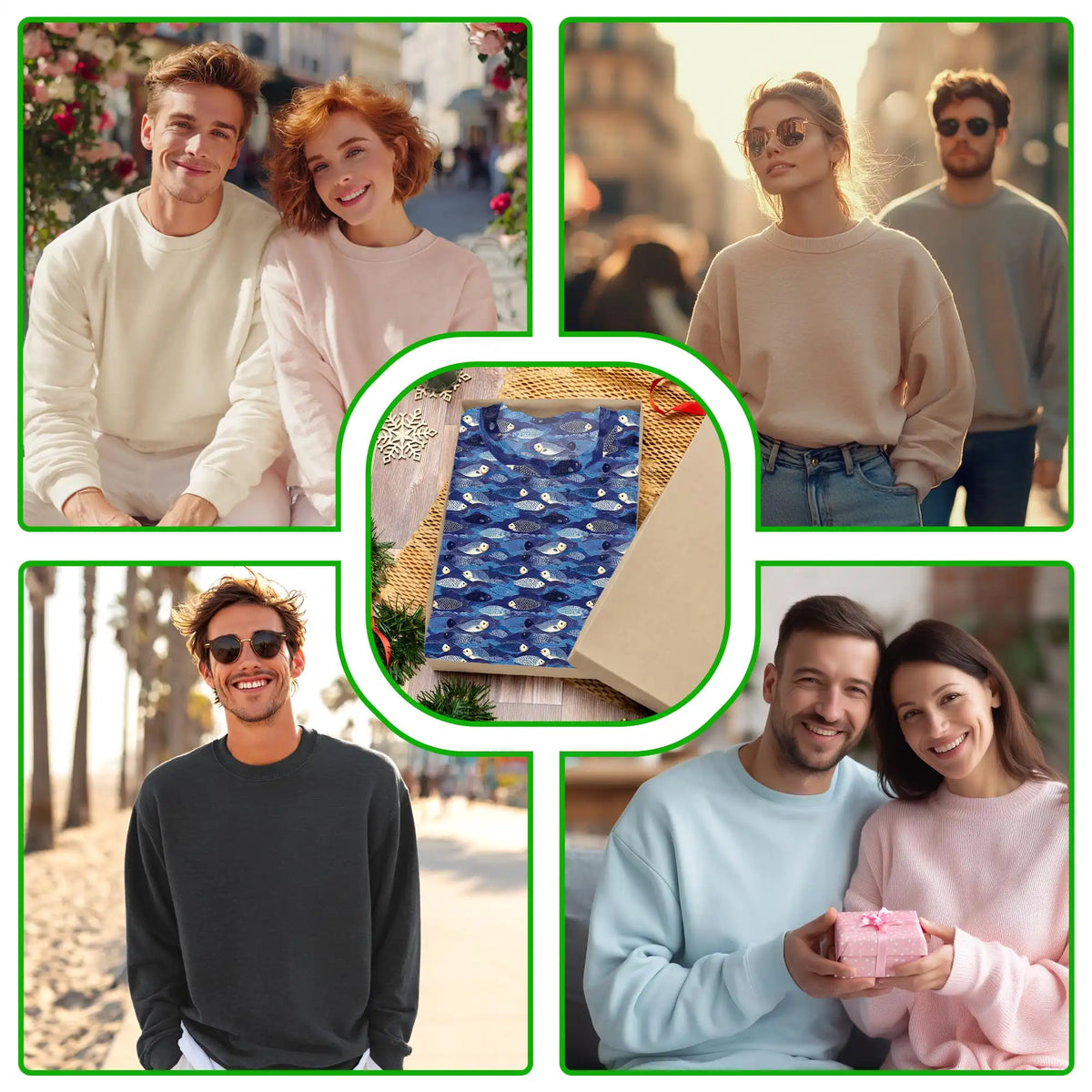 Japanese Fish Pattern Sweatshirt – Colorful Graphic 3D All Over Print Design