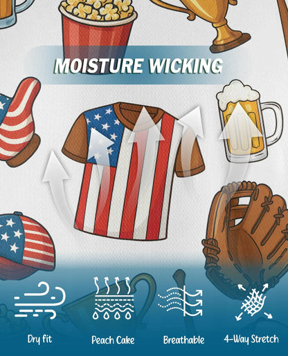 Softball USA Polo Shirt for Men, American Sports Style | Azhawaiian