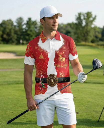 Santa Claus Christmas Polo Shirt for Men | Azhawaiian