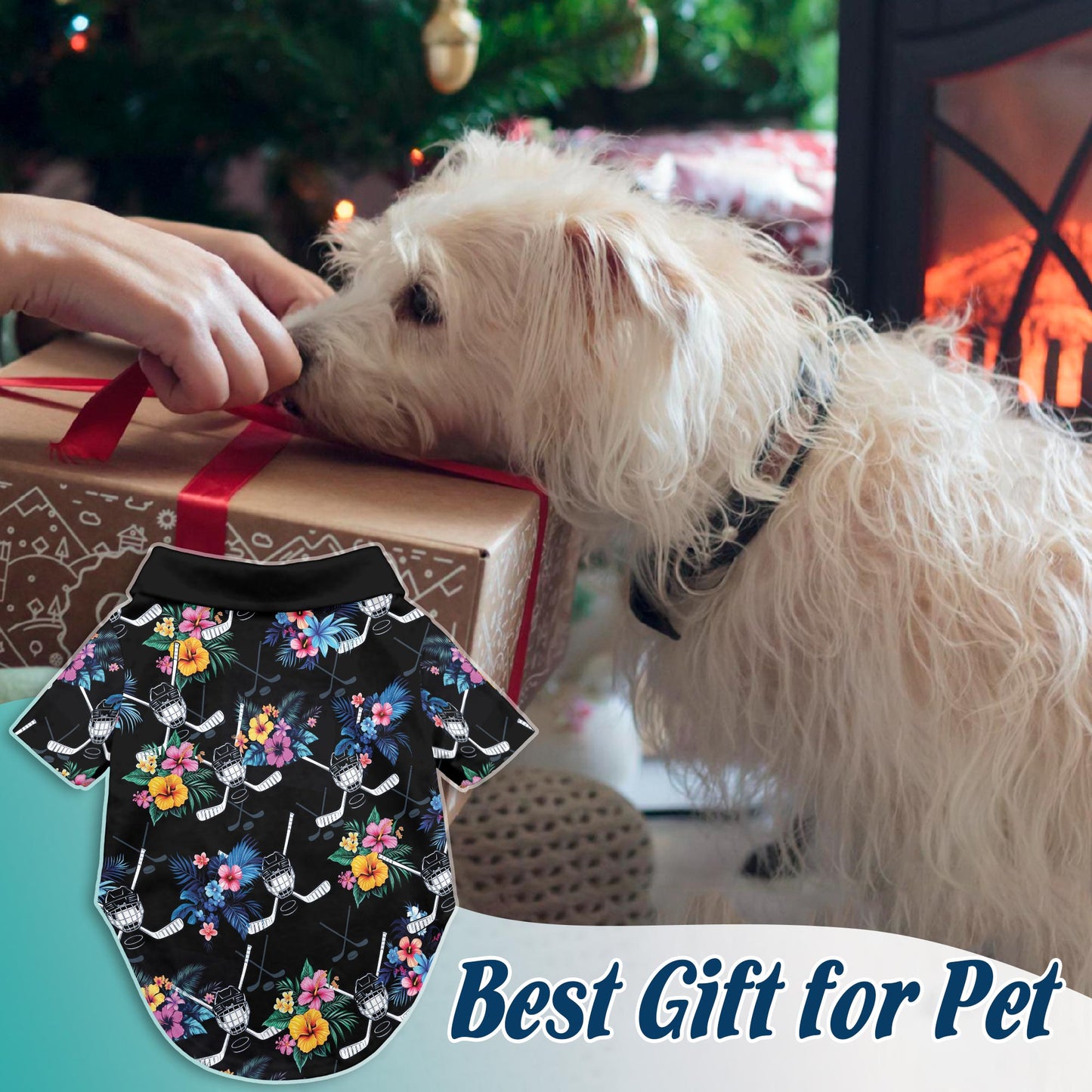Tropical Hockey Matching Dog Owner Hawaiian Shirts, Funny Pet Aloha Shirt for Beach Vacation - Azhawaiian