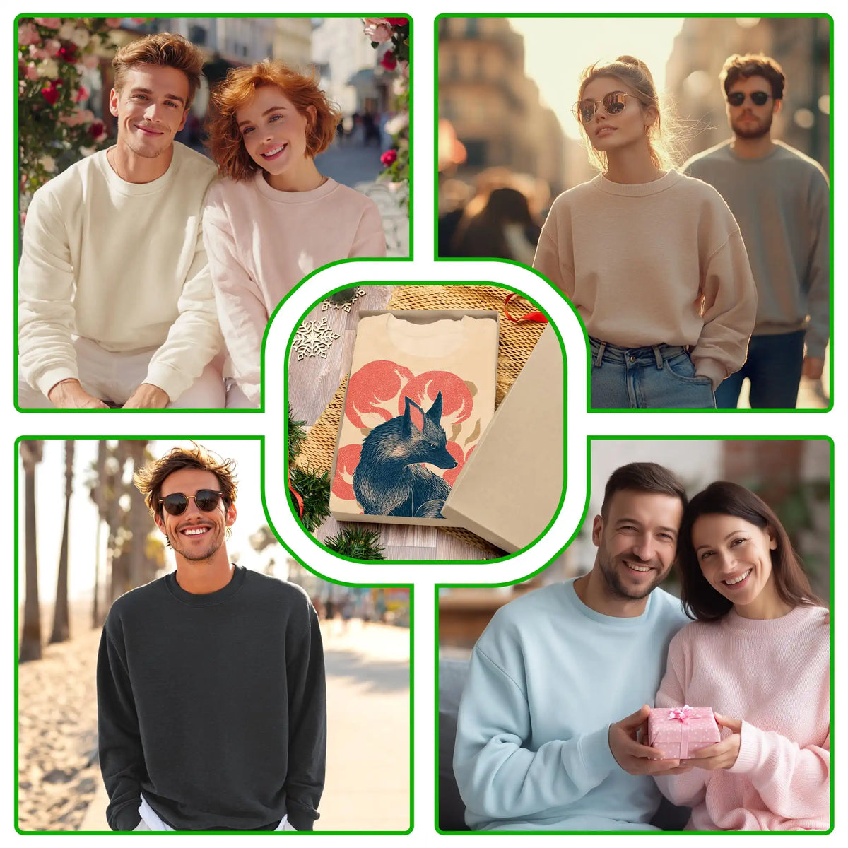 Japanese Fox Sweatshirt – Colorful Graphic 3D All Over Print Design