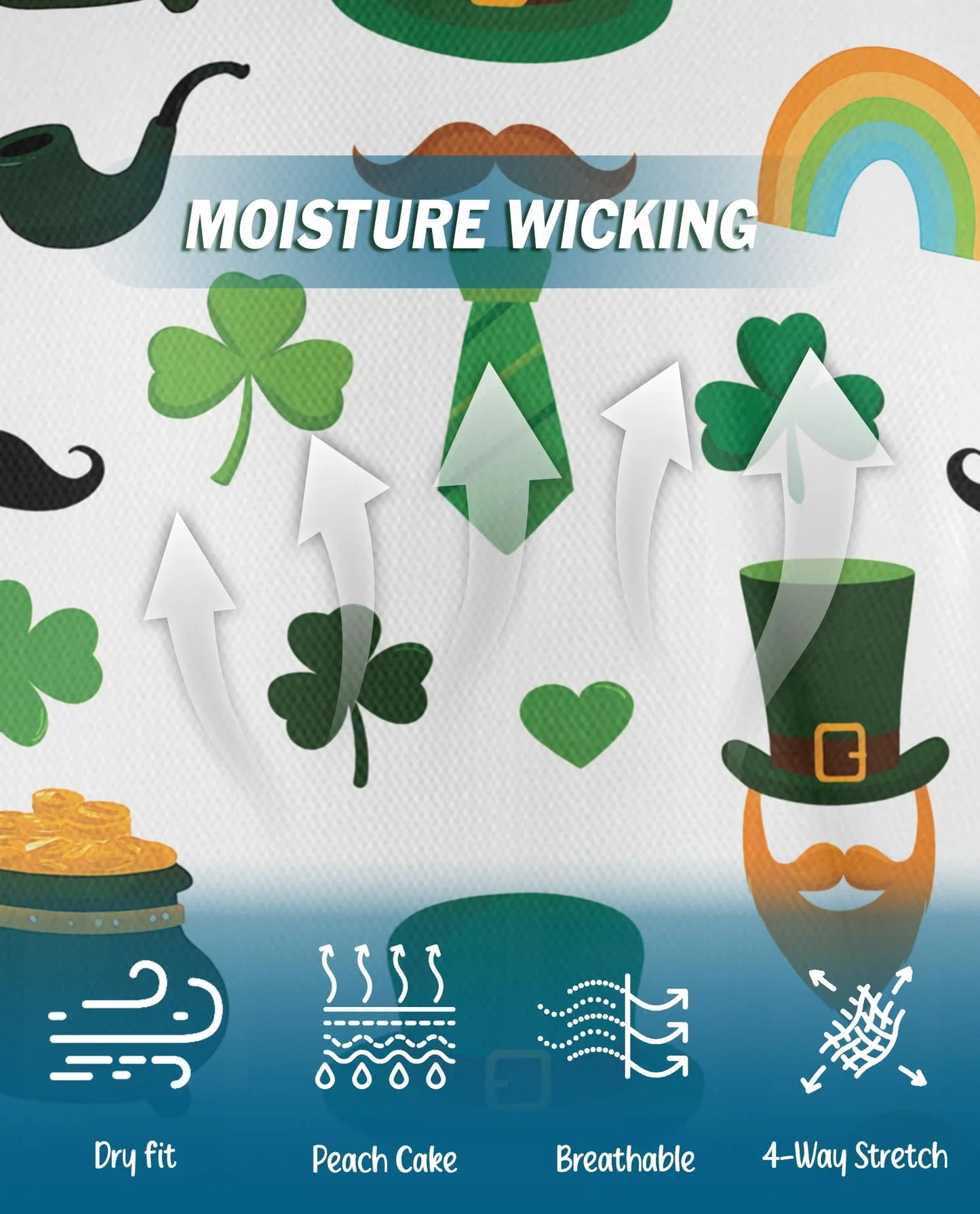St. Patrick's Day Pattern Polo Shirt for Men, Irish Festival Style | Azhawaiian