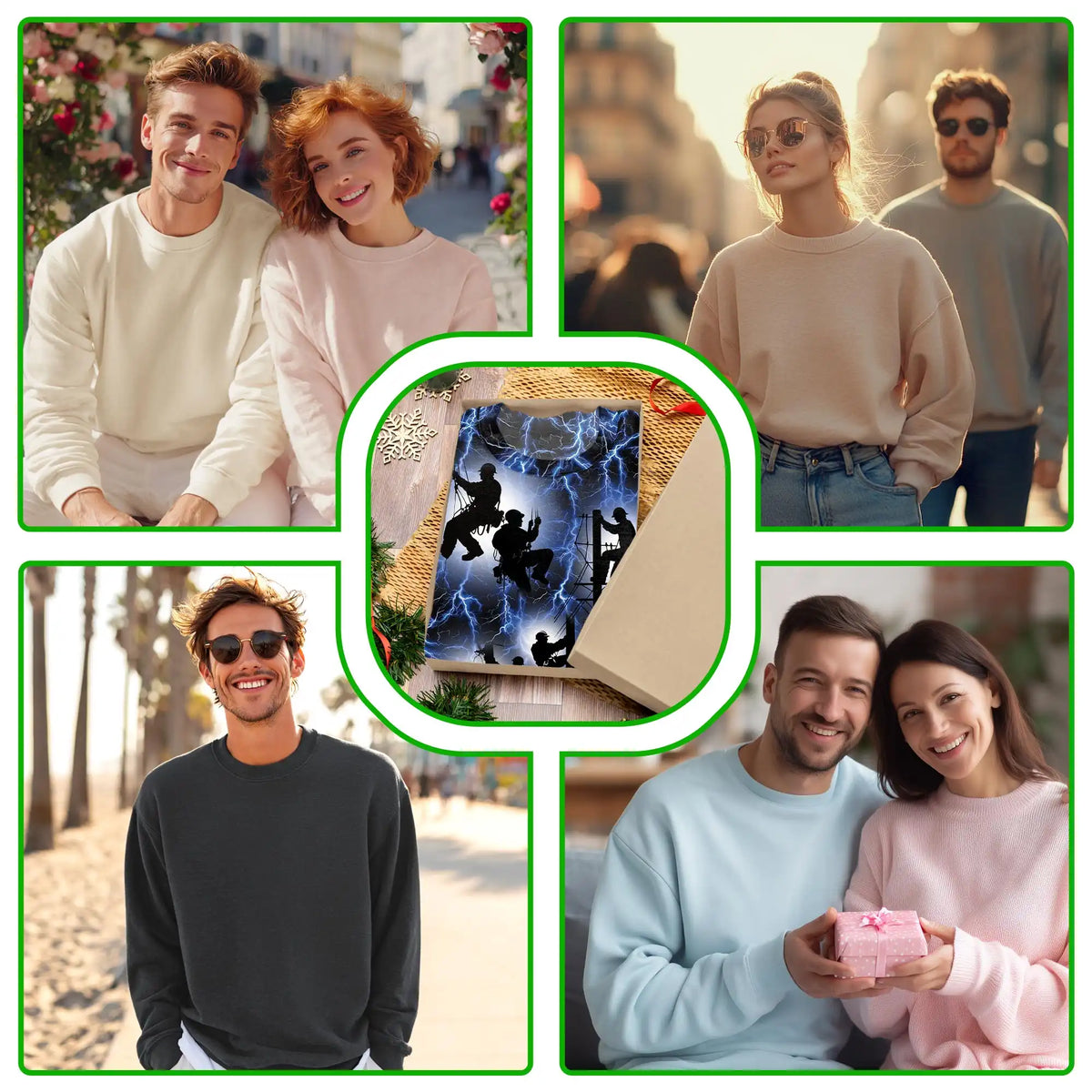 Electric Lineman Sweatshirt – Colorful Graphic 3D All Over Print Design