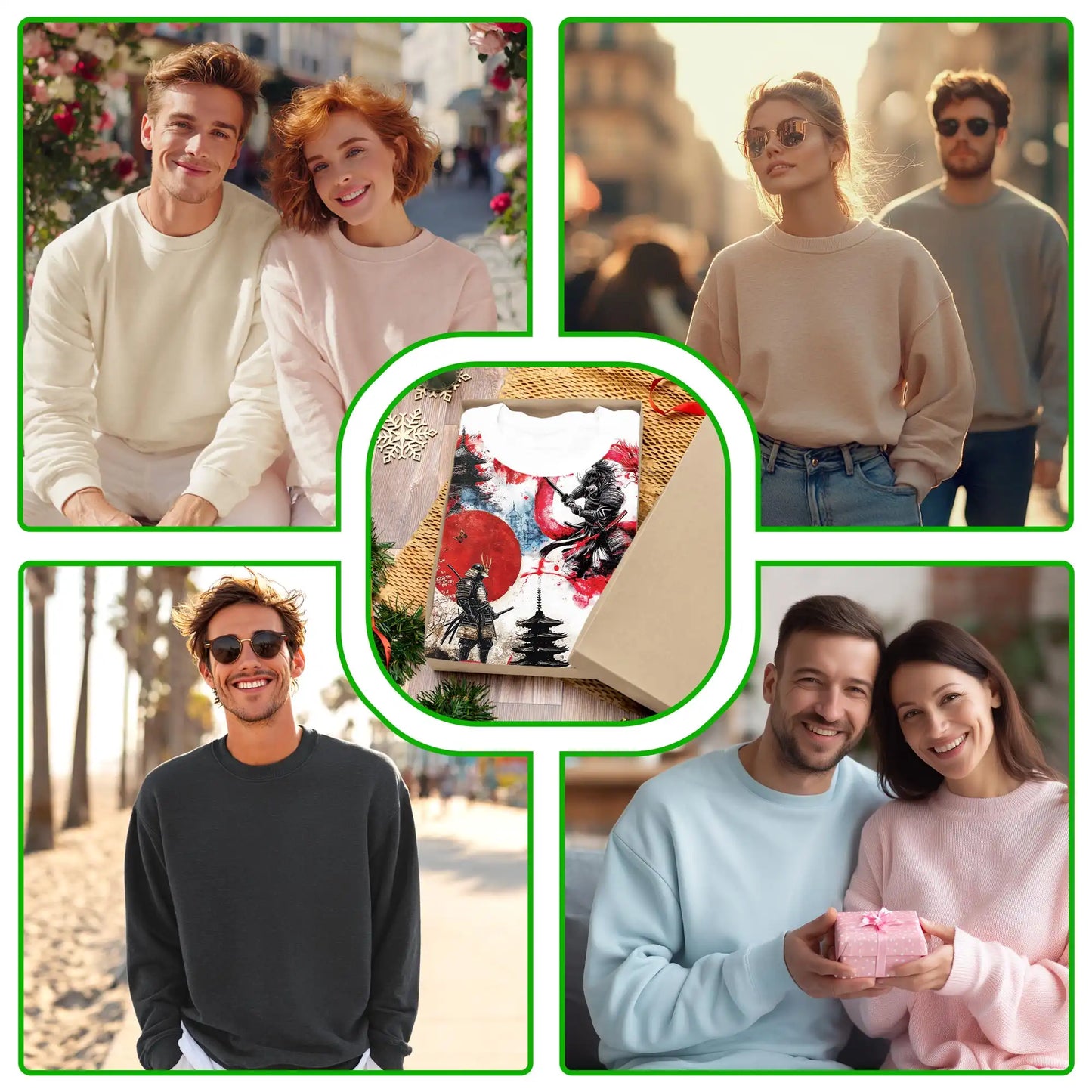 Samurai Art Sweatshirt – Colorful Graphic 3D All Over Print Design