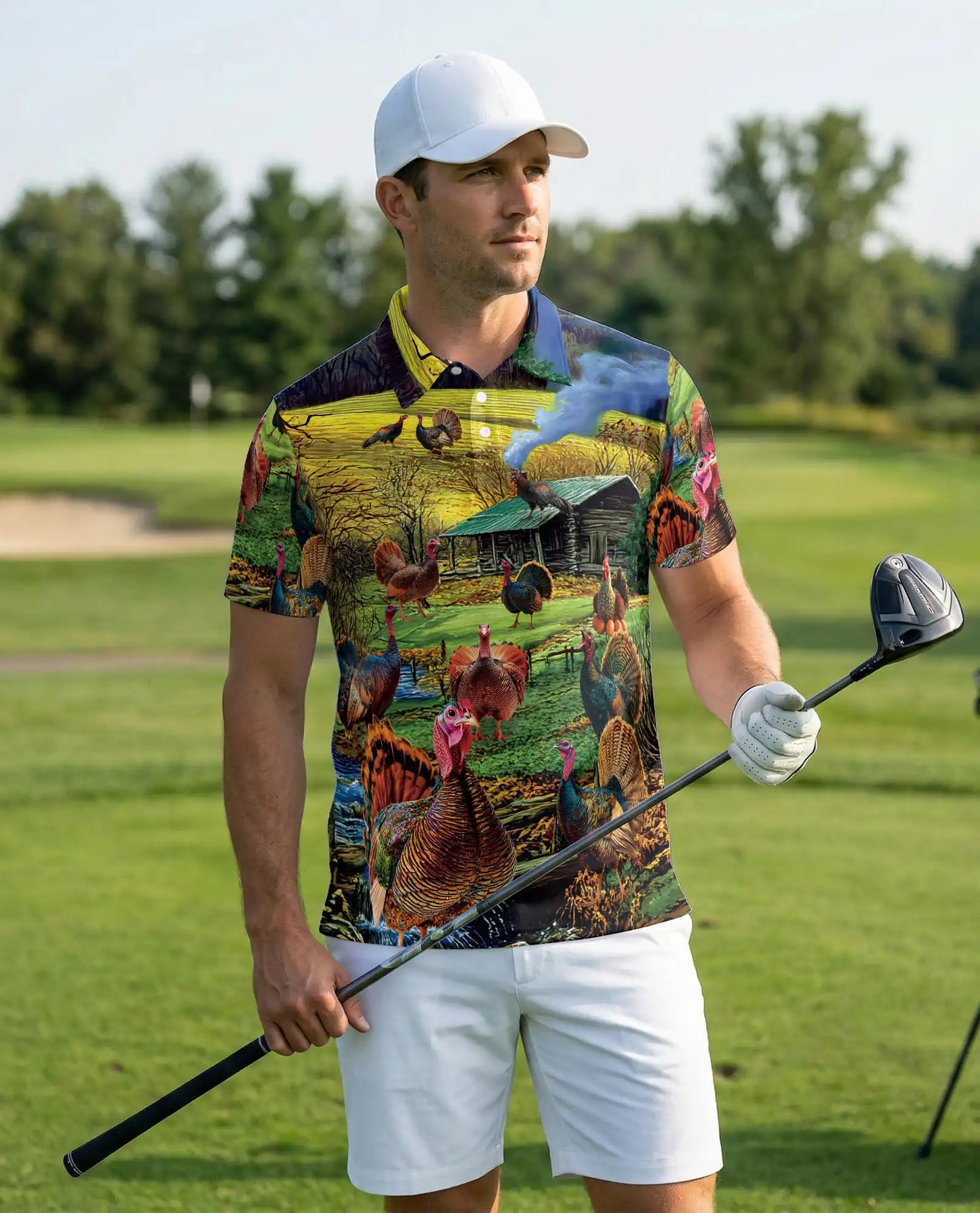 Wild Turkey Hunting Polo Shirt | Azhawaiian
