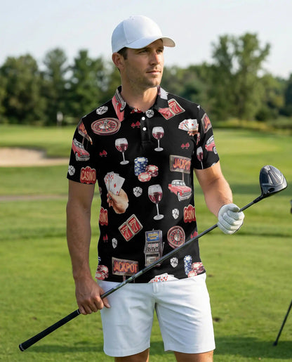 Casino Jackpot Poker Polo Shirt | Azhawaiian