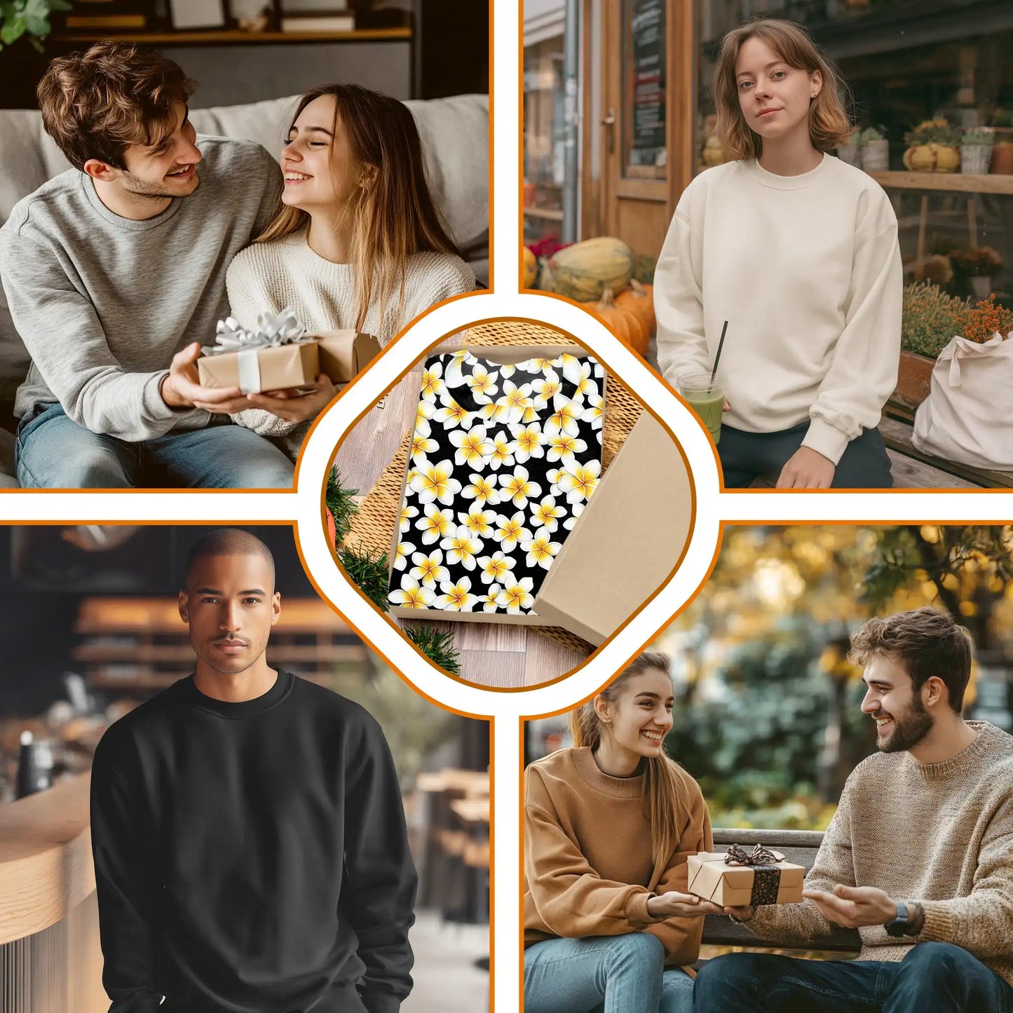 Yellow Plumeria Sweatshirt – Tropical 3D All Over Print Design