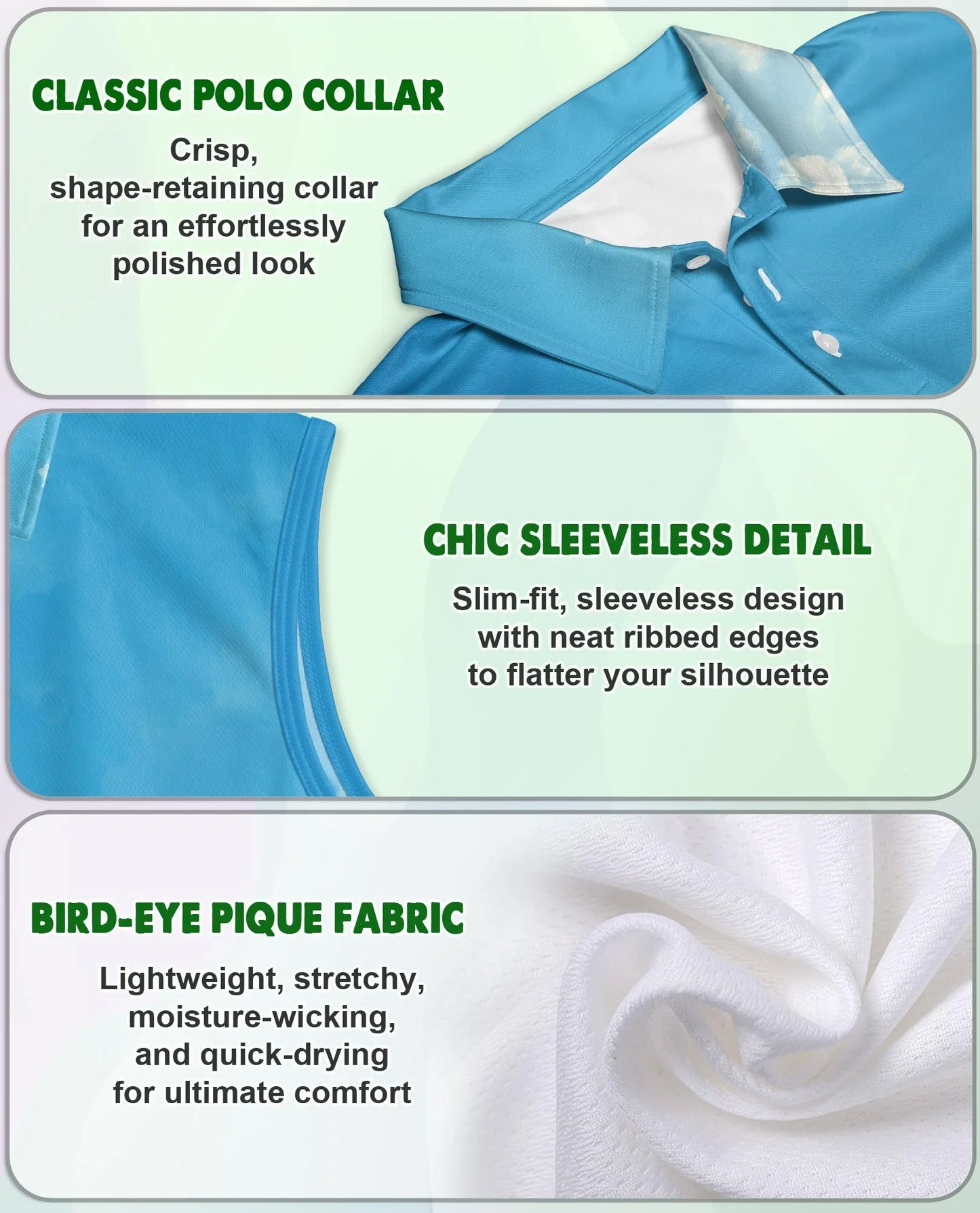 Cruise Ship Half Moon Cay Sleeveless Polo Shirt for Women | Azhawaiian