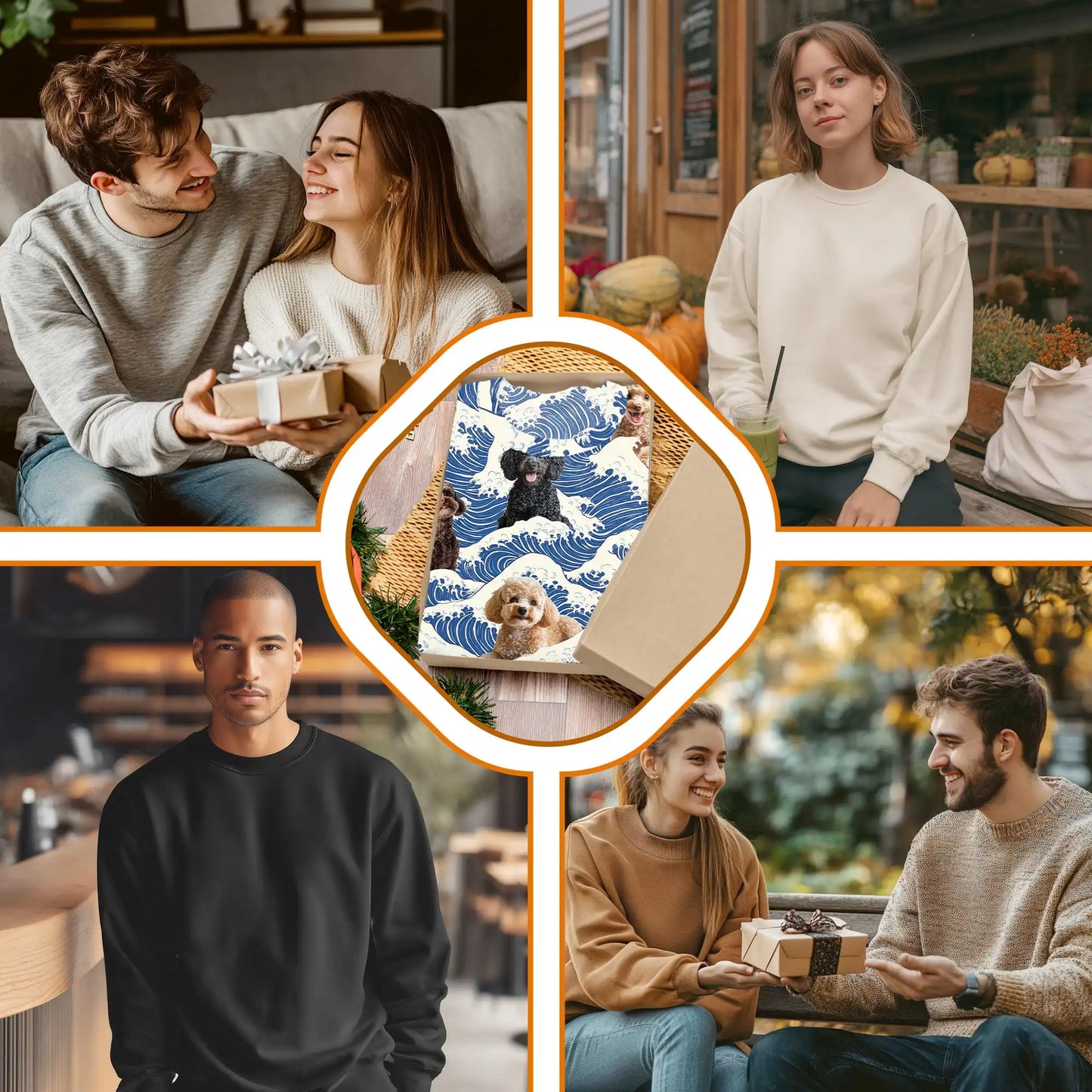 Great Wave Poodle Sweatshirt – Colorful Graphic 3D All Over Print Design